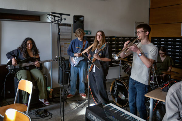 France, Chambery, 2023-04-28. La breche Festival - Matinale N2 - Lycee Vaugelas - élèves de l'option musique du lycée Vaugelas . Photographie de Martin Noda / Hans Lucas